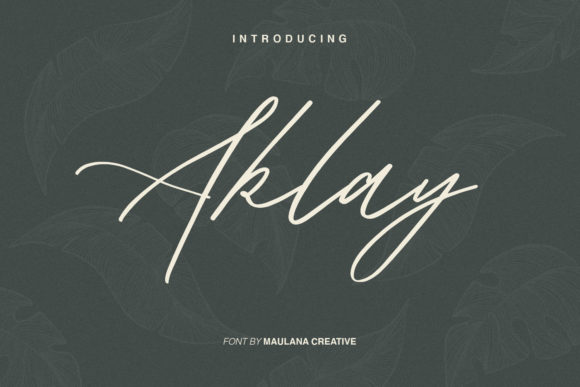 Aklay: The Script Handwritten Font for Elegant Branding