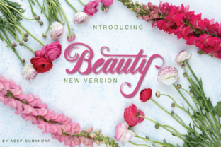 Beauty Pink Flowers: A Script Handwritten Typeface for Editorial Design