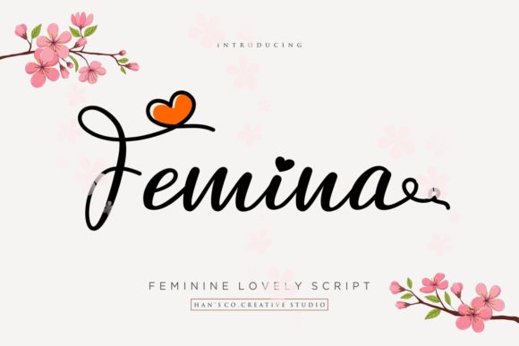 Femina: A Romantic Script Handwritten Font for Crafters