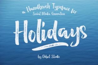Holidays Dry Brush Script Font for Modern Brand Identity