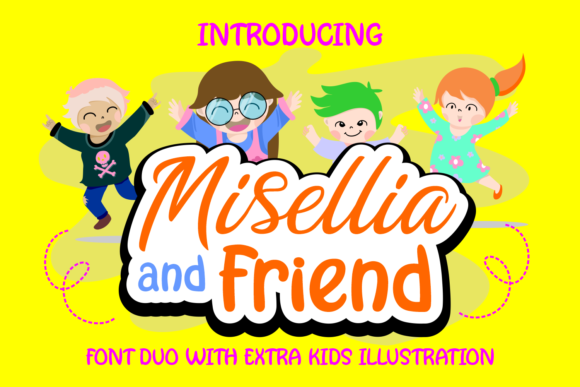 Misellia and Friend Duo: A Playful Script Font for Kids’ Brand Campaigns